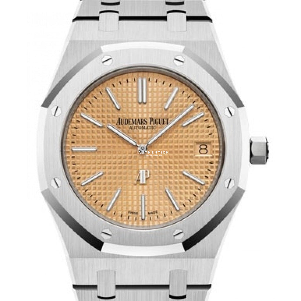 Audemars Piguet Jumbo Extra Thin White Gold Salmon Dial 15202Bc.oo.1240Bc.01