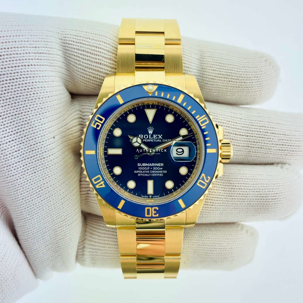 Rolex Submariner Date 41Mm Yellow Gold Blue Dial 126618Lb