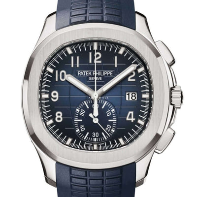 Patek Philippe Aquanaut Flyback Chronograph White Gold Blue Dial 5968G-001