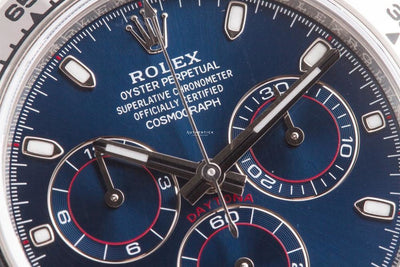 Rolex Cosmograph Daytona White Gold Blue Dial 116509