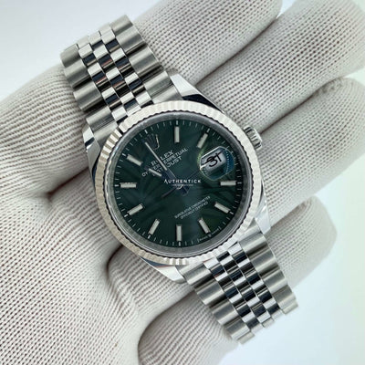 Rolex Datejust 36 Green Palm Dial Stainless Jubilee 126234