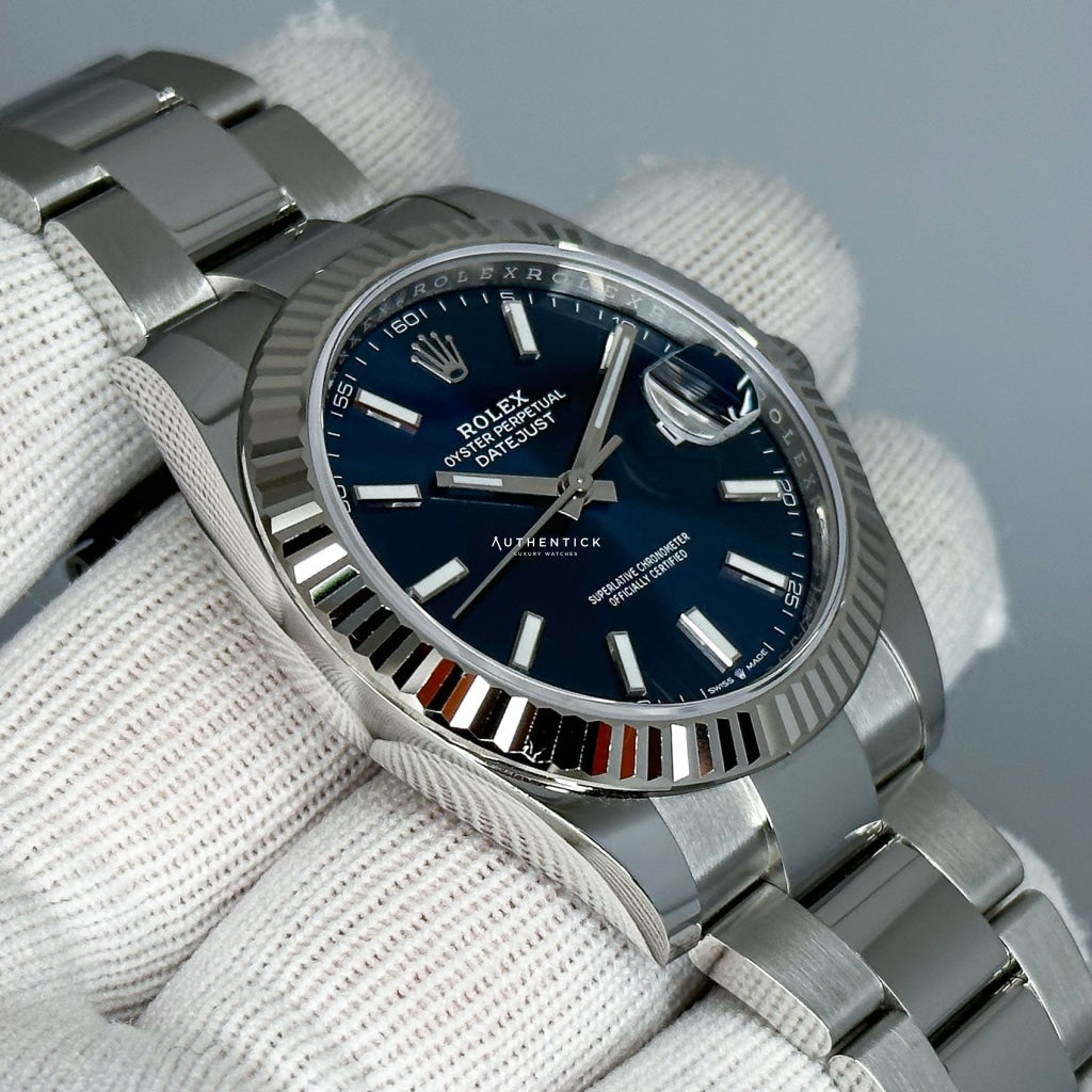 Rolex Datejust 41 Stainless Steel Blue Index Dial Oyster 126334