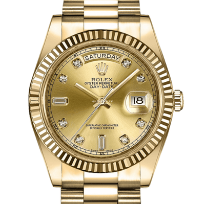 Rolex Day-Date 41 Yellow Gold Champagne Diamond Dial 218238