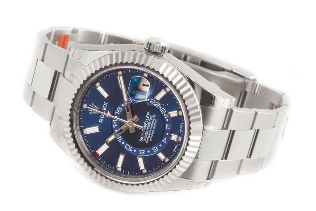 Rolex Sky-Dweller Stainless Steel & White Gold Bezel Blue Dial 326934