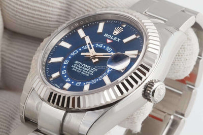 Rolex Sky-Dweller Stainless Steel & White Gold Bezel Blue Dial 326934