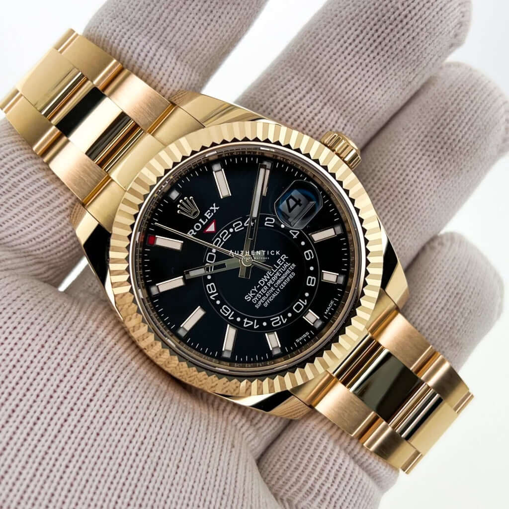 Rolex Sky-Dweller Yellow Gold Black Dial 326938