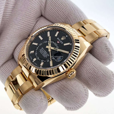 Rolex Sky-Dweller Yellow Gold Black Dial 326938