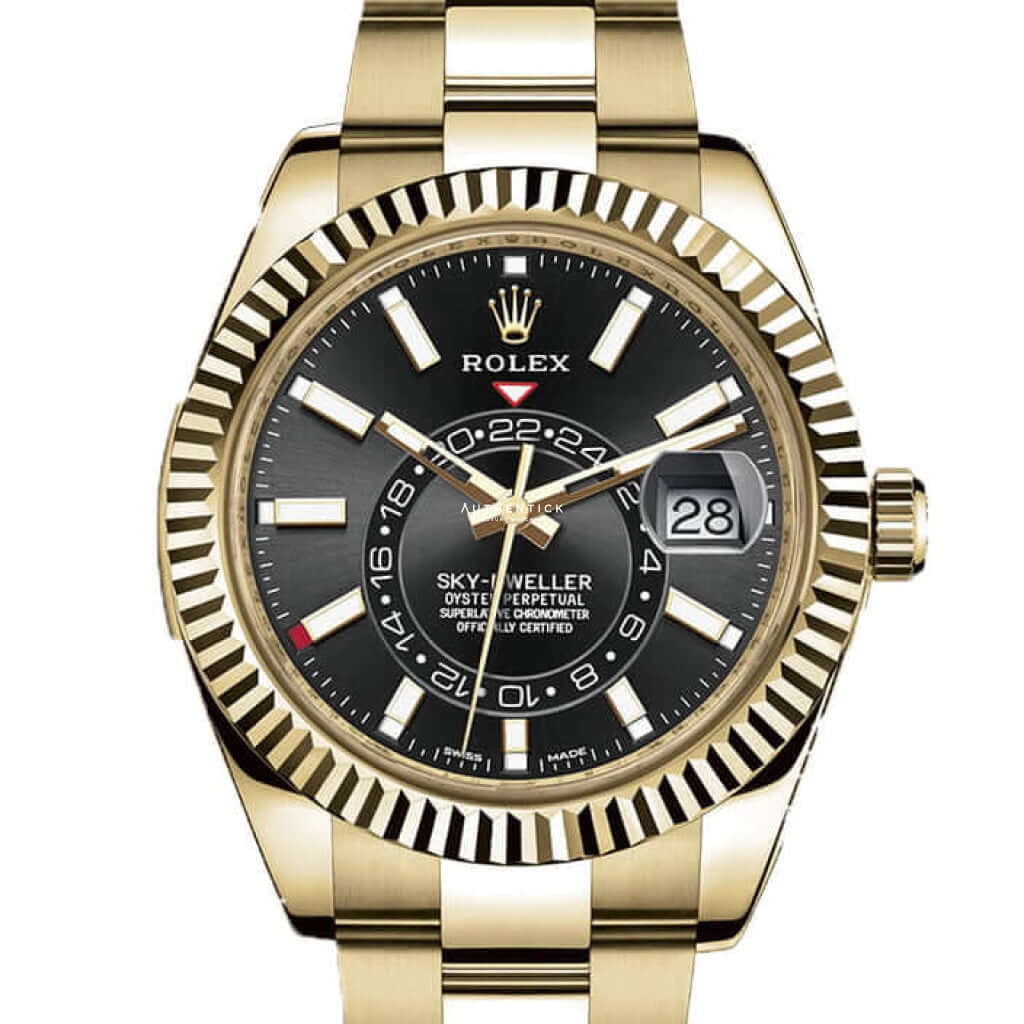 Rolex Sky-Dweller Yellow Gold Black Dial 326938